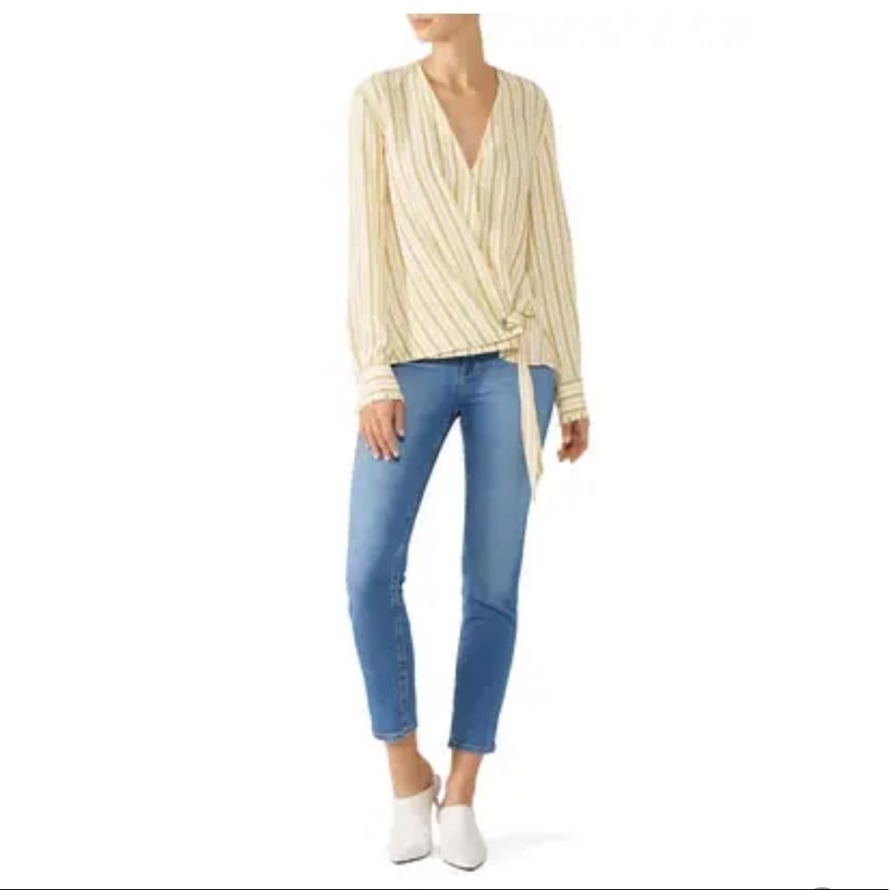rag & bone Ivory Felix Popover Top Size S
